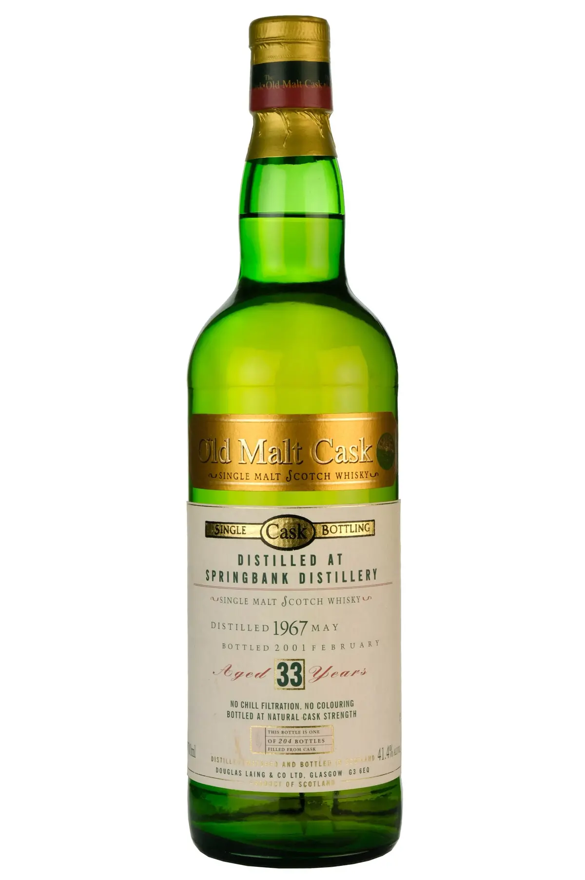 Springbank 1967-2001 | 33 Year Old Douglas Laing Old Malt Cask Single Cask 1