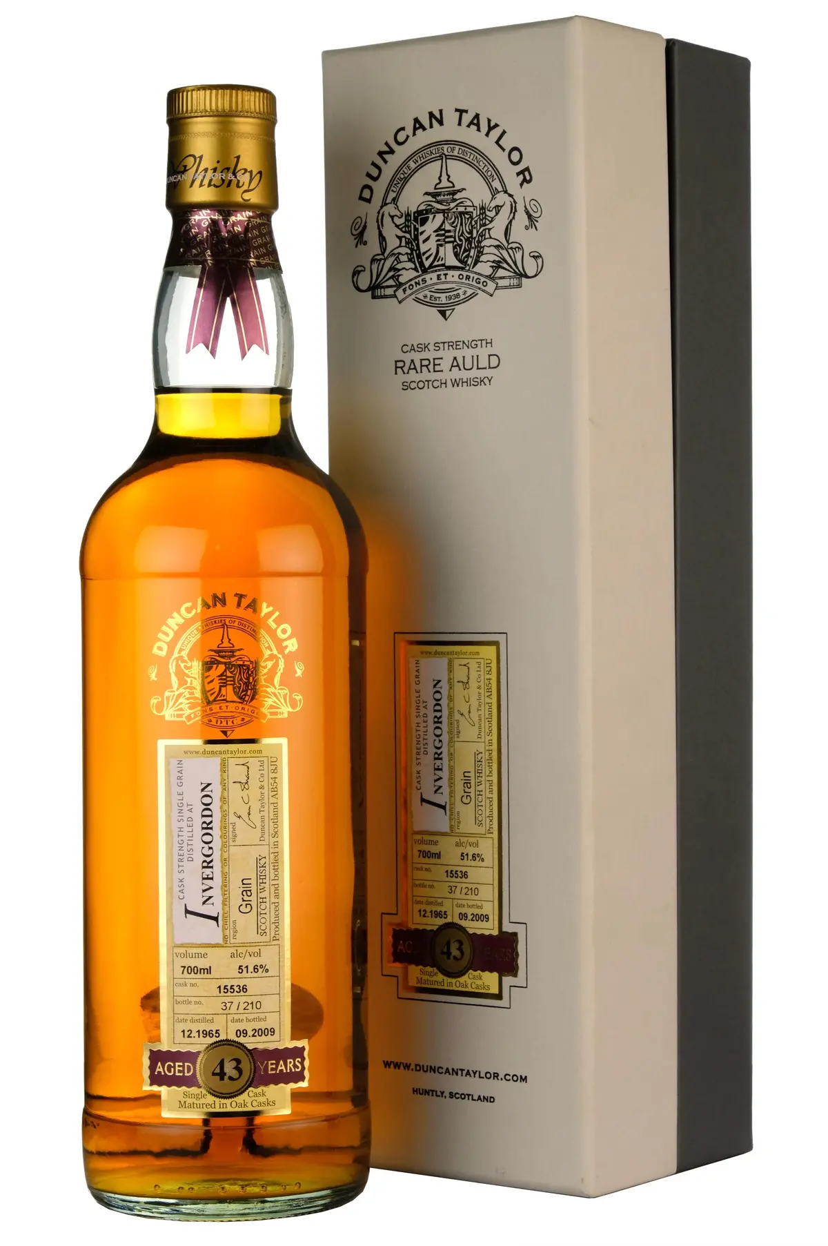 Invergordon 1965-2009 | 43 Year Old Duncan Taylor Single Cask 15536 1