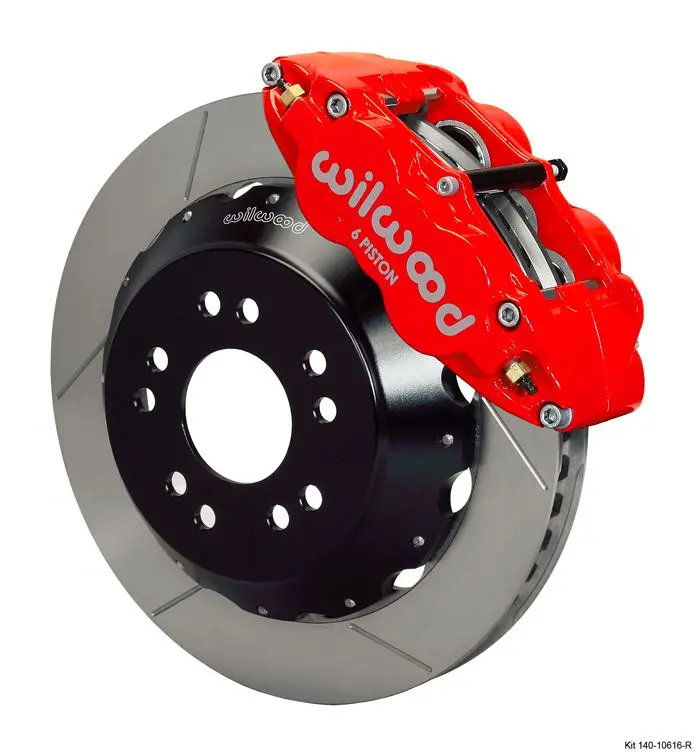 Wilwood - Forged Narrow Superlite 6R Big Brake Front Slotted Disc Brake Kit (Hat) (Red Calipers) 1