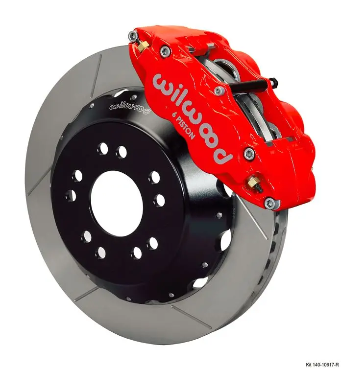 Wilwood - Forged Narrow Superlite 6R Big Brake Front Slotted Disc Brake Kit (Hat) (Red Calipers) 1