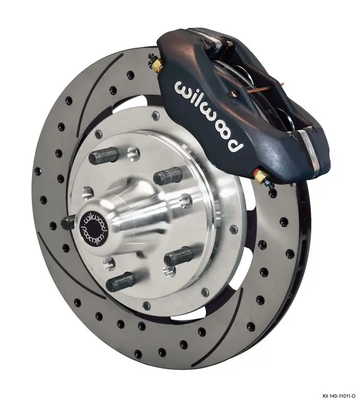 Wilwood - Forged Dynalite Pro Series Front Slotted & Drilled Disc Brake Kit (Black Calipers) 1