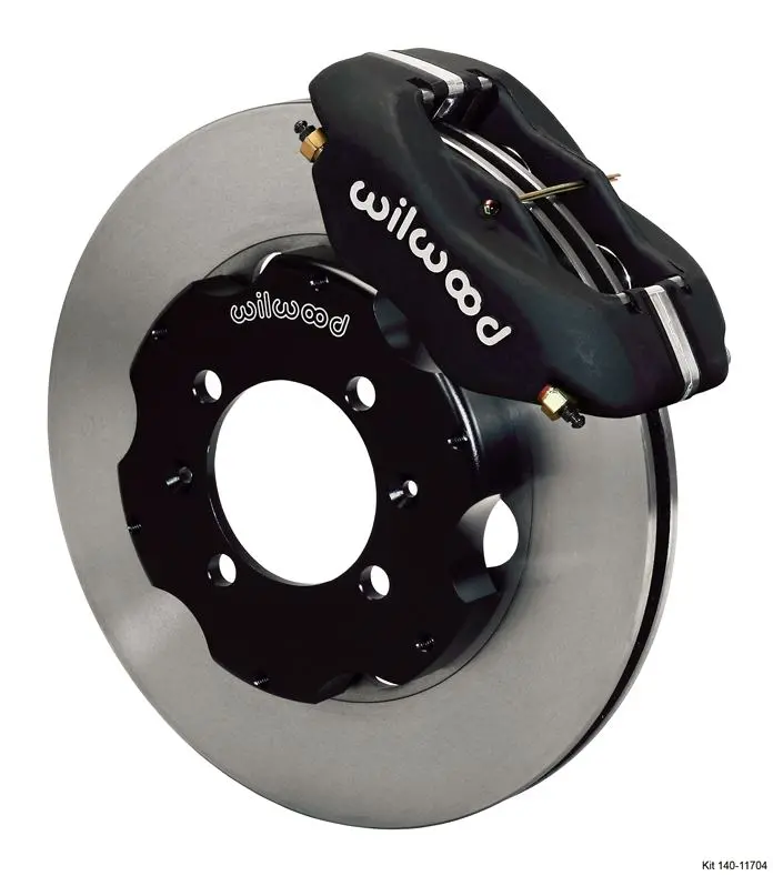 Wilwood - Forged Dynalite Big Brake Front Undrilled Disc Brake Kit (Hat) (Black Calipers) 1