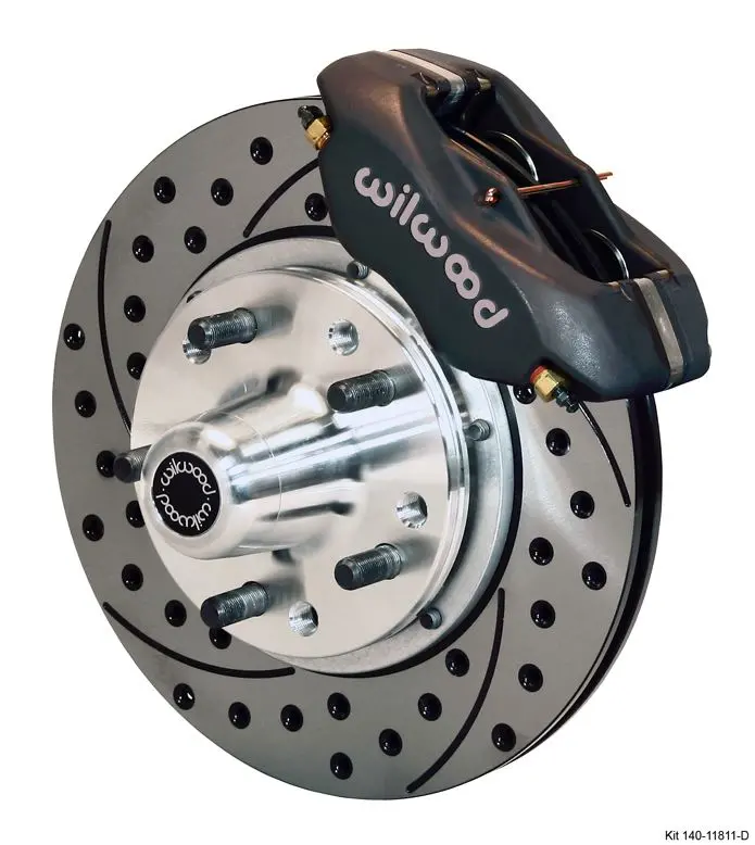 Wilwood - Forged Dynalite Pro Series Front Slotted & Drilled Disc Brake Kit (Black Calipers) 1