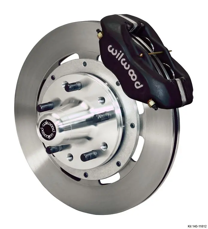 Wilwood - Forged Dynalite Big Front Undrilled Disc Brake Kit (Hub) Black Calipers 1
