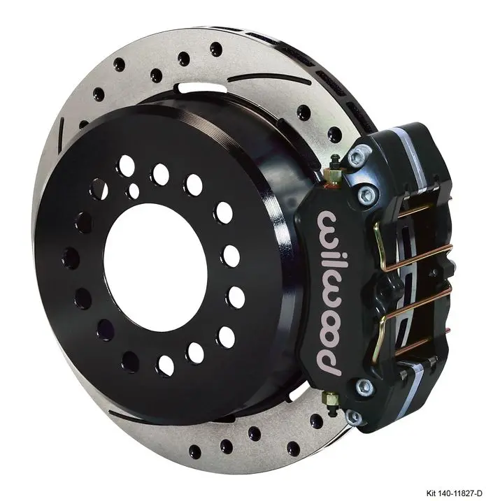 Wilwood - Dynapro Low-Profile Rear Parking Slotted & Drilled Disc Brake Kit (Black Calipers) 1
