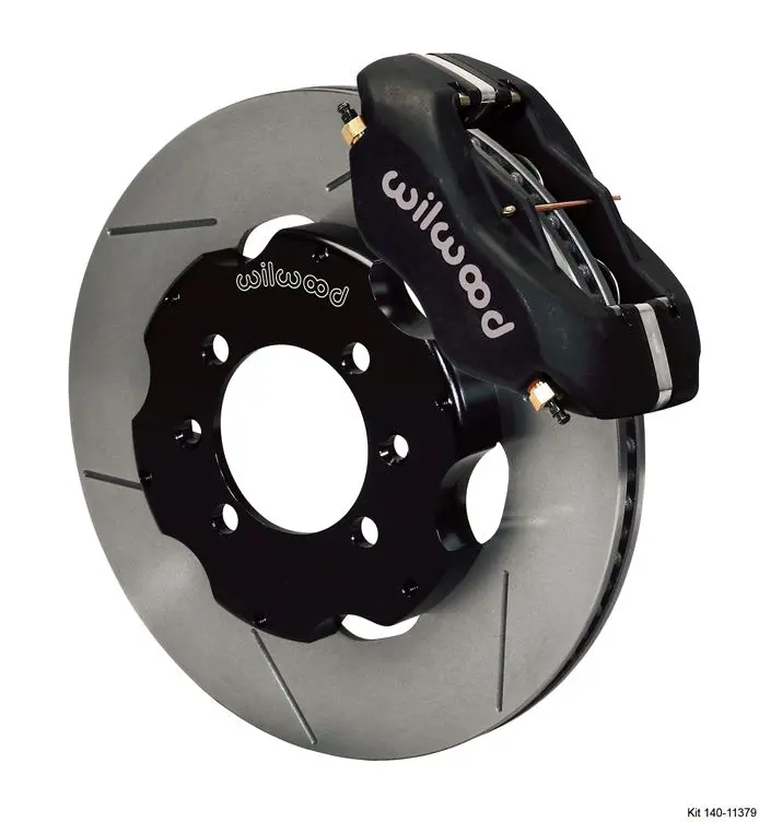 Wilwood - Forged Dynalite Big Brake Front Slotted Disc Brake Kit (Hat) (Black Calipers) 1