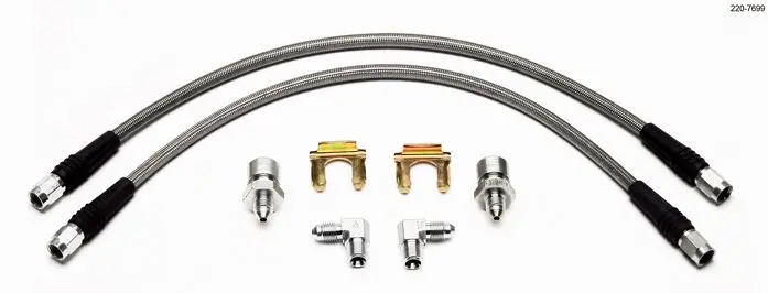Flexline Kit - Includes 16In. Hose ,3/8-24 Chassis Fitting & 90 Deg Fitting (Domestic Universal) 1
