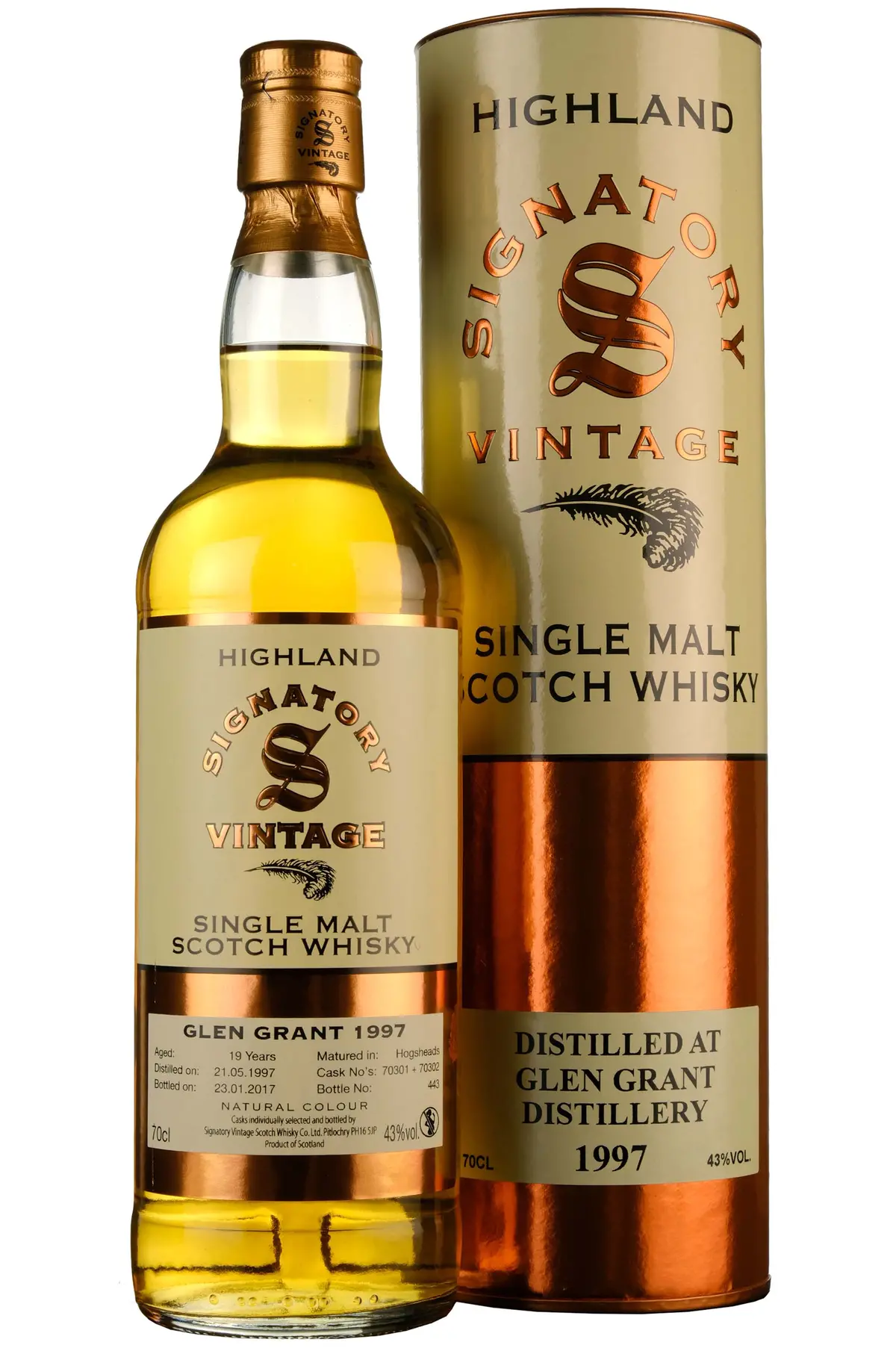 Glen Grant 1997-2017 | 19 Year Old Signatory Vintage Cask 70301-70302 1