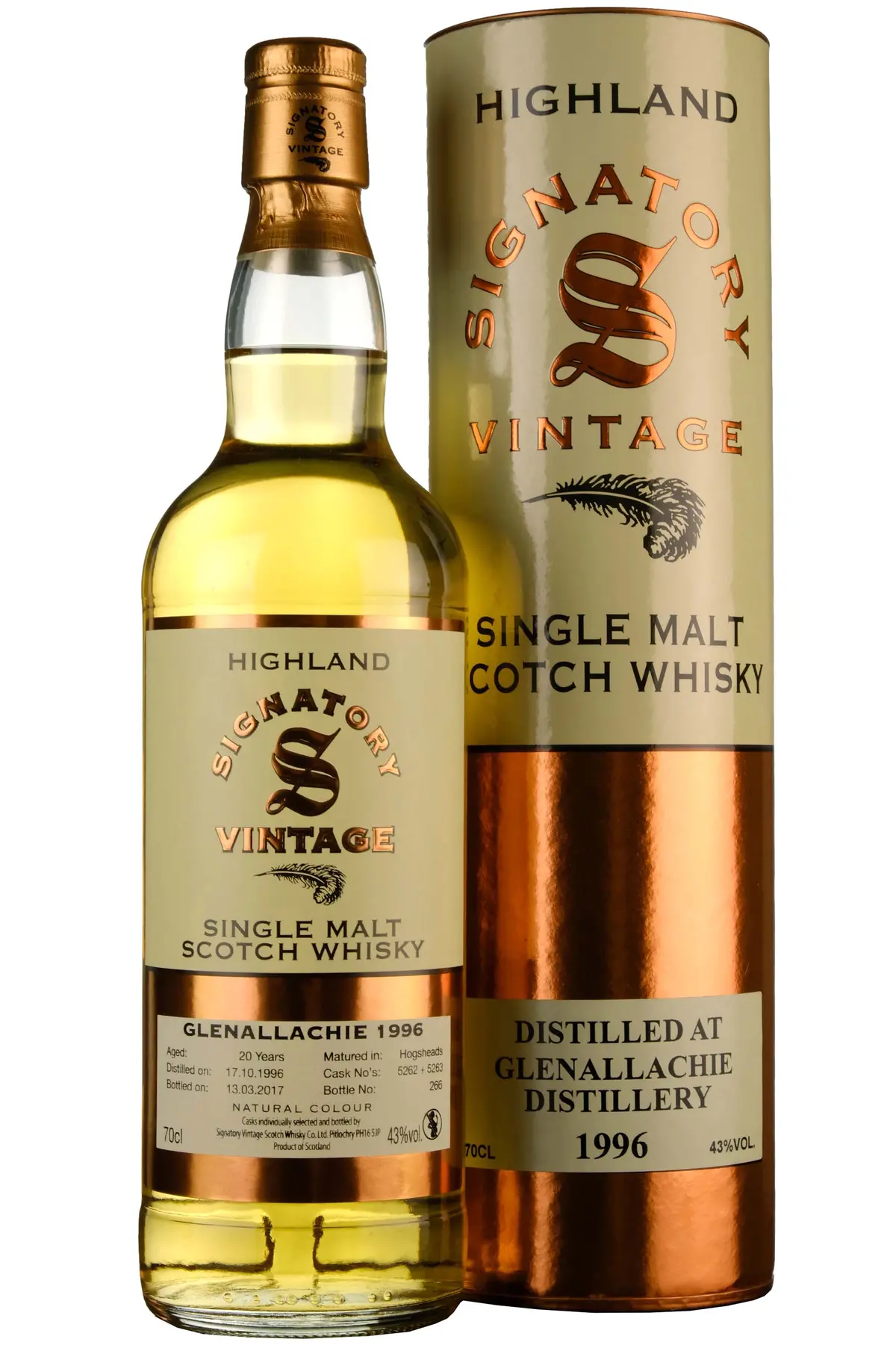 Glenallachie 1996-2017 | 20 Year Old Signatory Vintage Cask 5262-5263 1