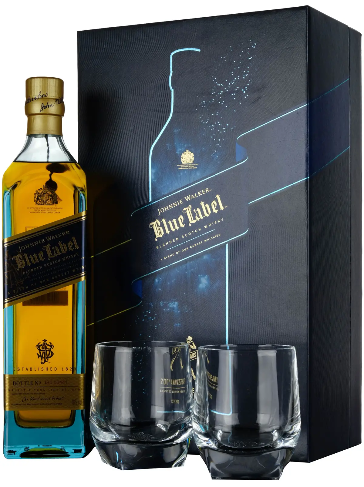 Johnnie Walker Blue Label 200Th Anniversary Limited Edition Design 1 Litre Glass Set 1