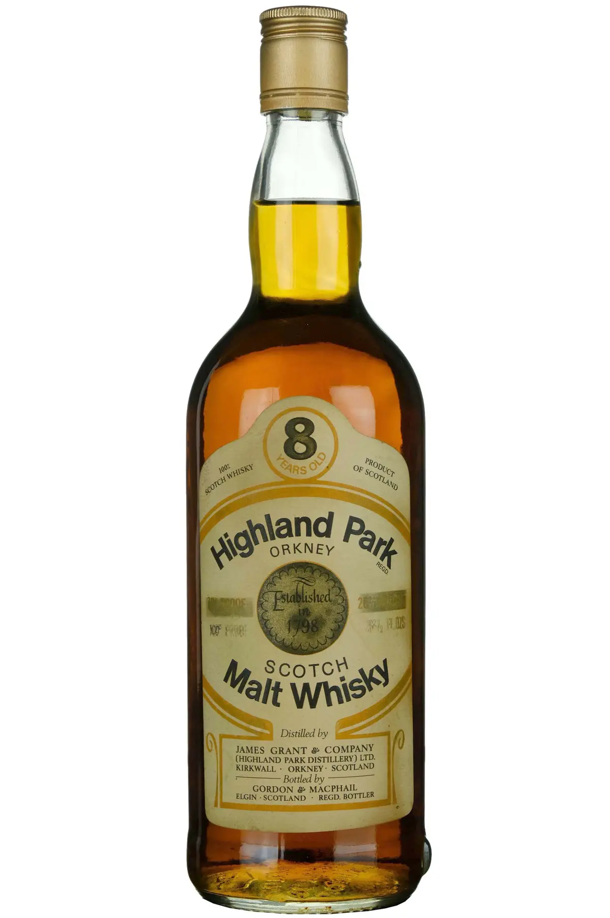 Highland Park 8 Year Old Gordon & Macphail 1970S 100 Proof 1