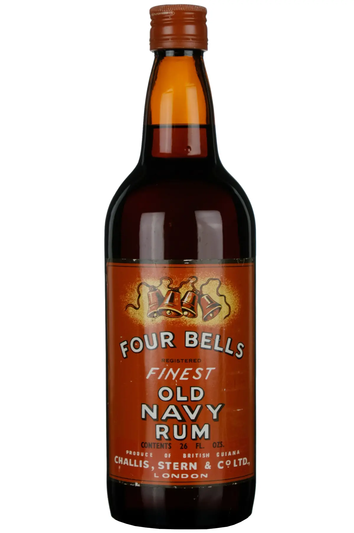 Four Bells Old Navy Rum Bottled Pre 1966 1