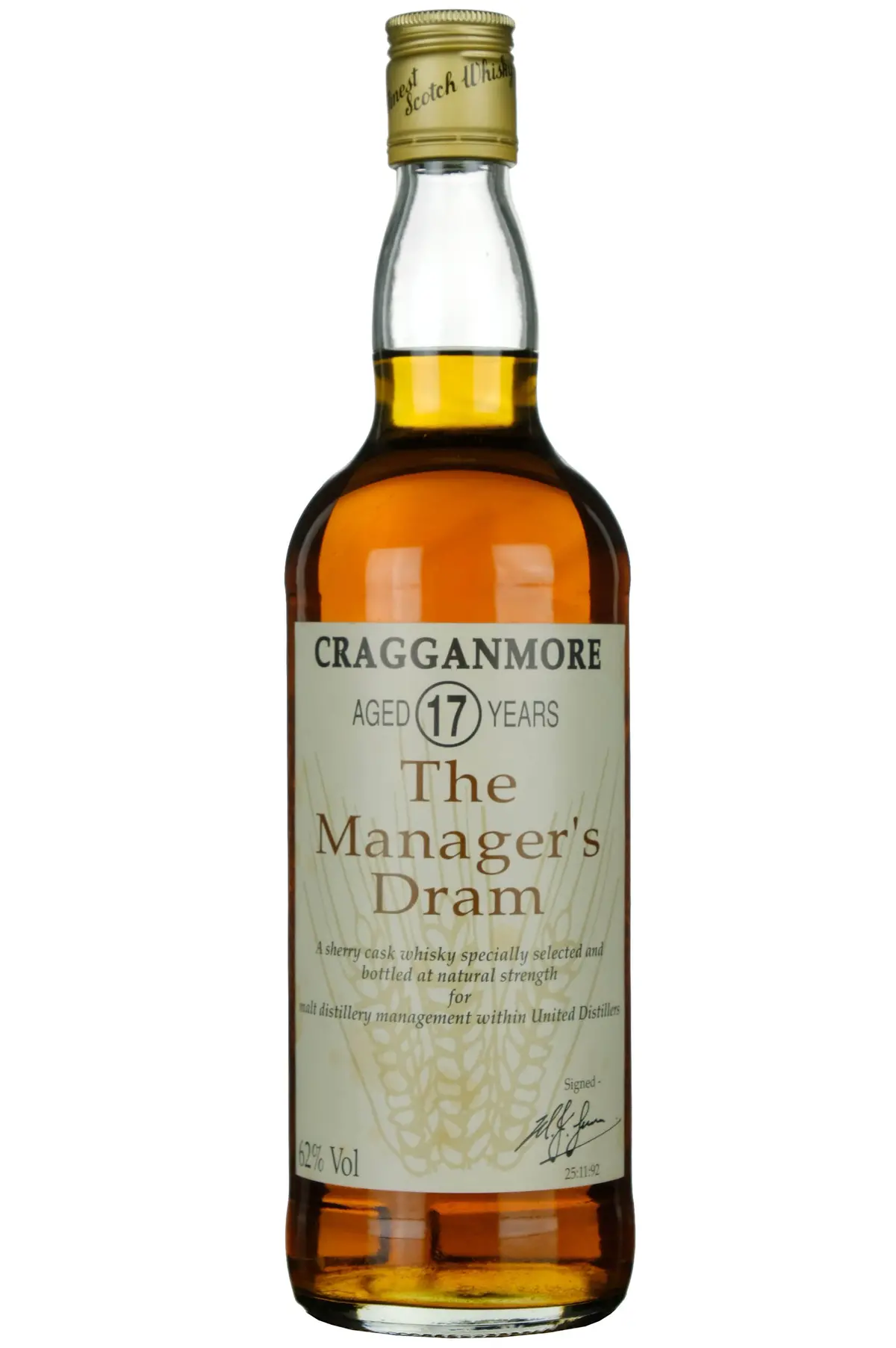 Cragganmore 17 Year Old The Manager's Dram 1992 Release 2
