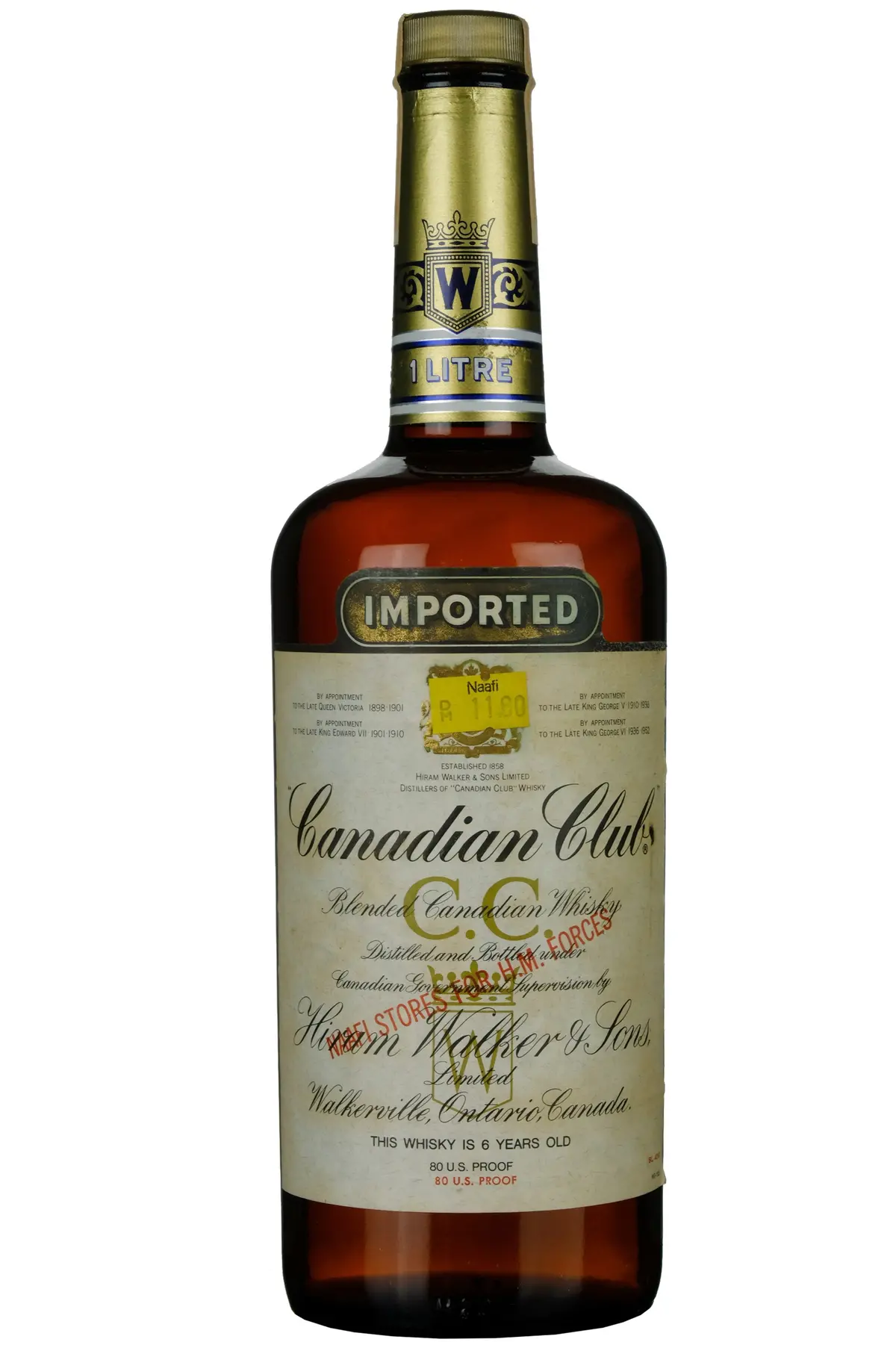 Canadian Club 1980 | 6 Year Old 1 Litre 1