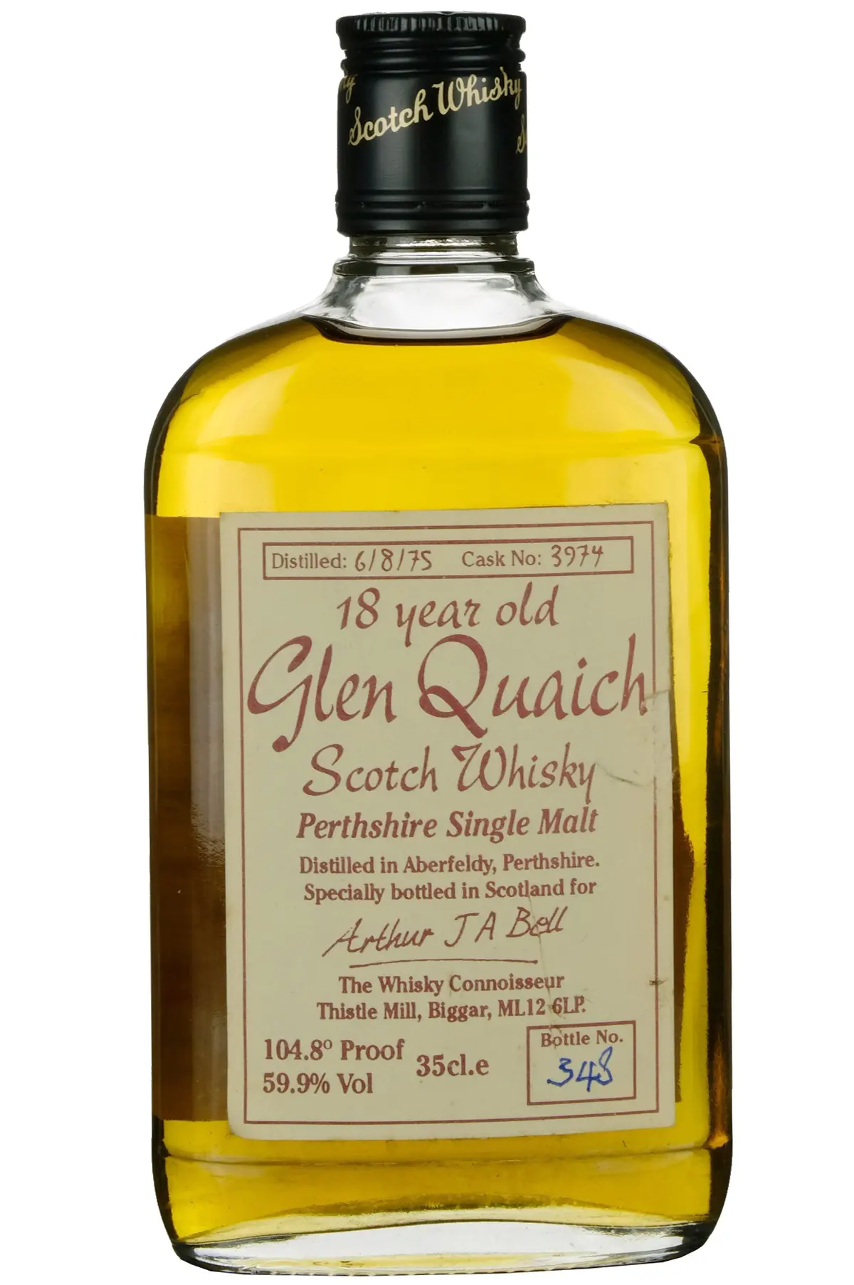Glen Quaich (Aberfeldy) 1975 | 18 Year Old The Whisky Connoisseur Single Cask 3974 1