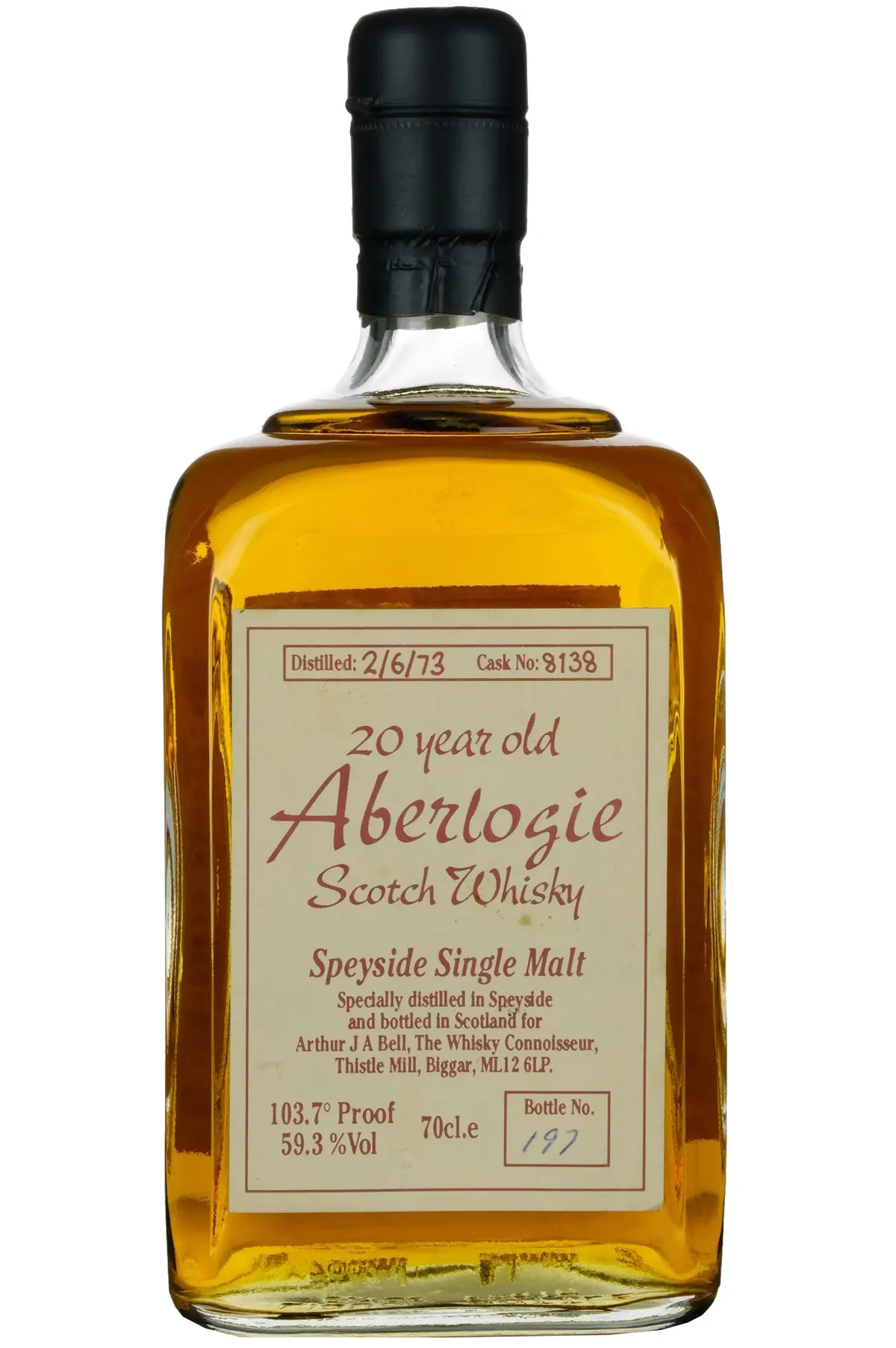Aberlogie (Macallan) 1973 | 20 Year Old The Whisky Connoisseur Single Cask 8138 1