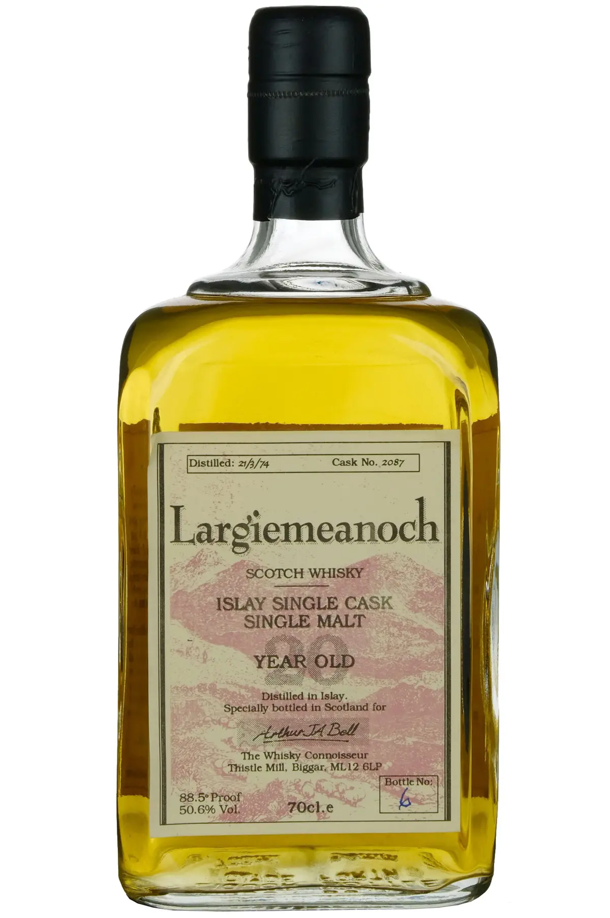 Largiemeanoch (Bowmore) 1974 | 20 Year Old The Whisky Connoisseur Single Cask 2087 1