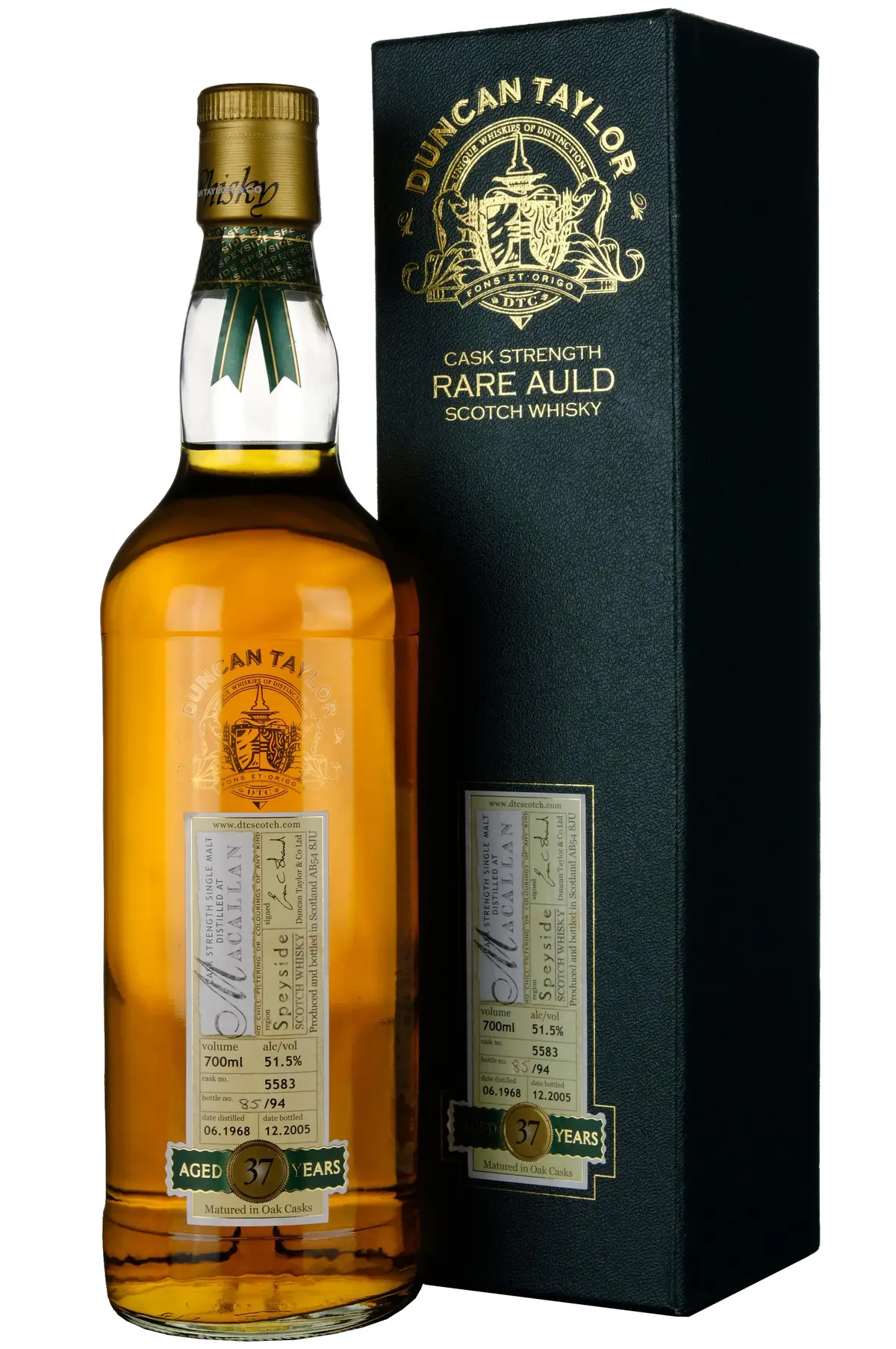 Macallan 1968-2005 | 37 Year Old Duncan Taylor Rare Auld Single Cask 5583 1