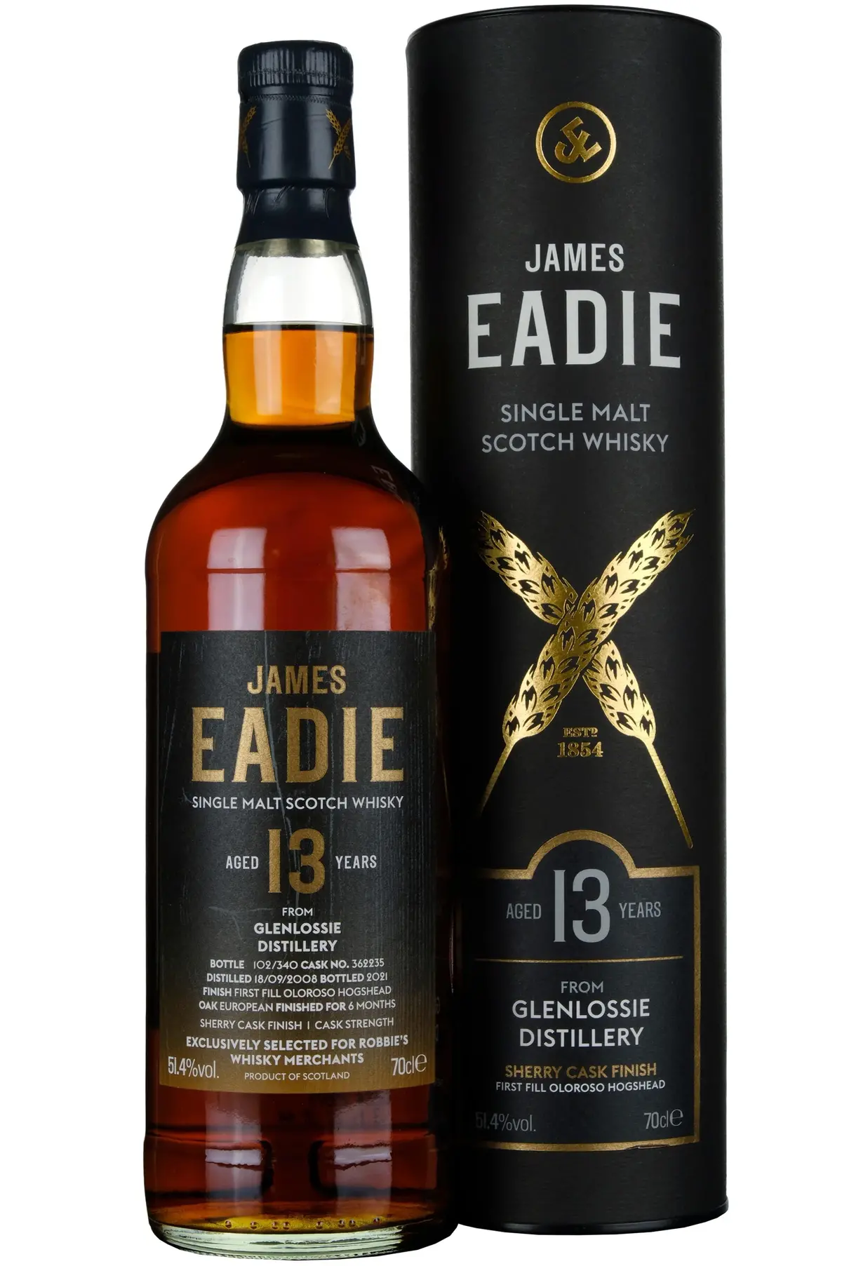 Glenlossie 2008-2021 | 13 Year Old James Eadie Single Cask 362235 1