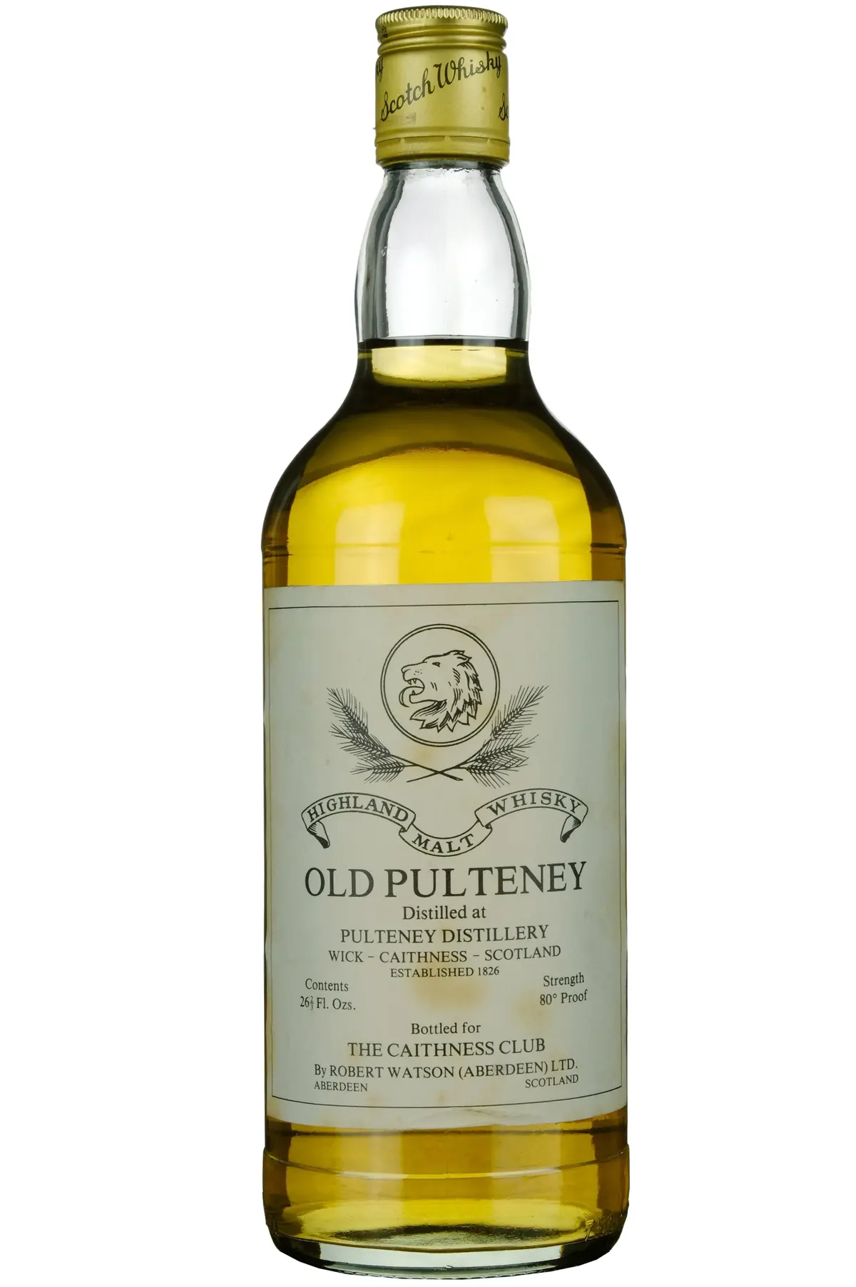 Old Pulteney Robert Watson The Caithness Club 1970S 1
