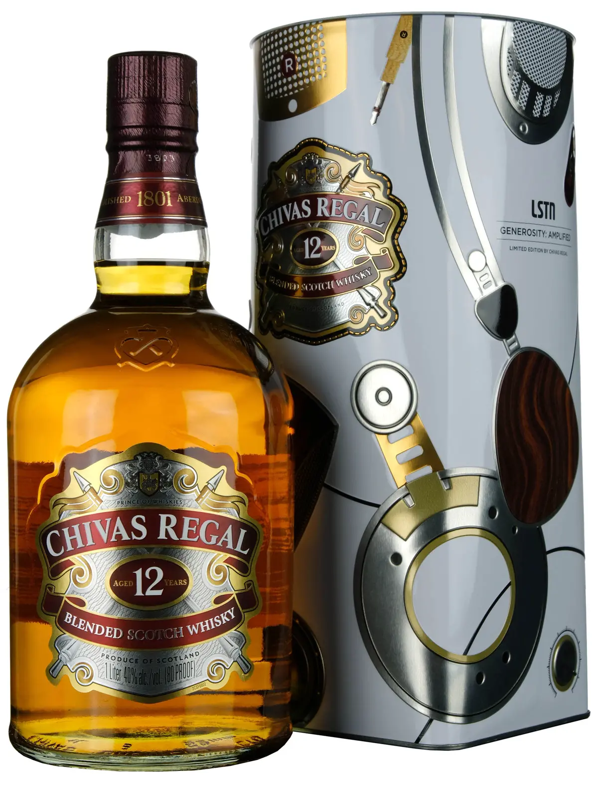 Chivas Regal 12 Year Old 1 Litre Limited Edition Generosity Amplified Tin 1