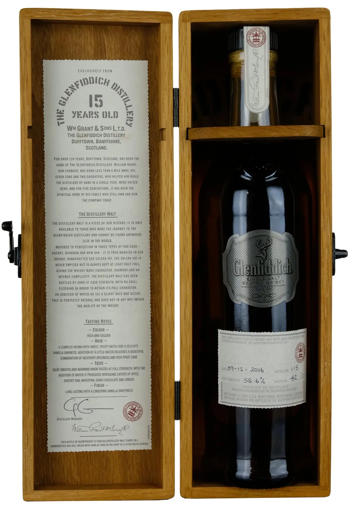 Glenfiddich 15 Year Old Distillery Exclusive Hand Filled Batch 42 Bottled 2016 1