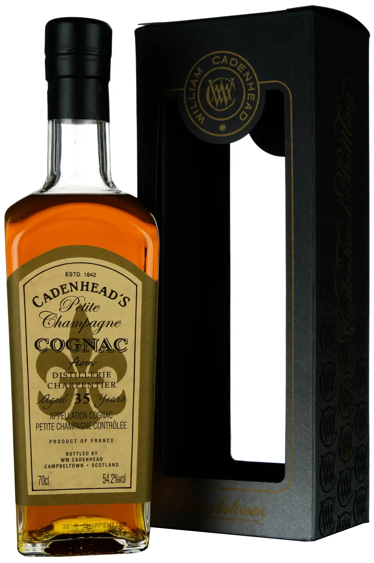 Charpentier 35 Year Old Petite Champagne Cognac Cadenhead's Single Cask Bottled 2019 1