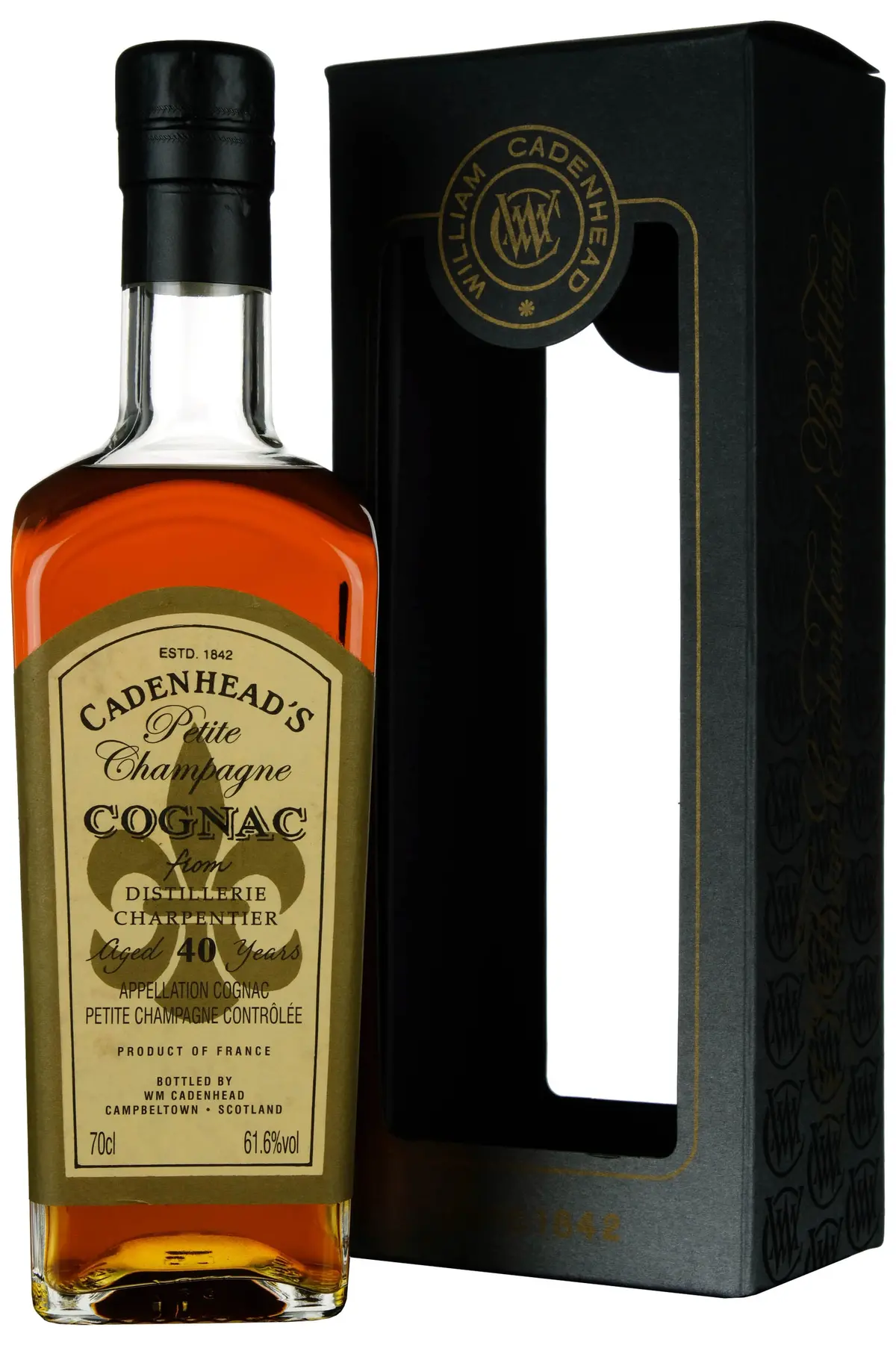 Charpentier 40 Year Old Petite Champagne Cognac Cadenhead's Single Cask Bottled 2019 1