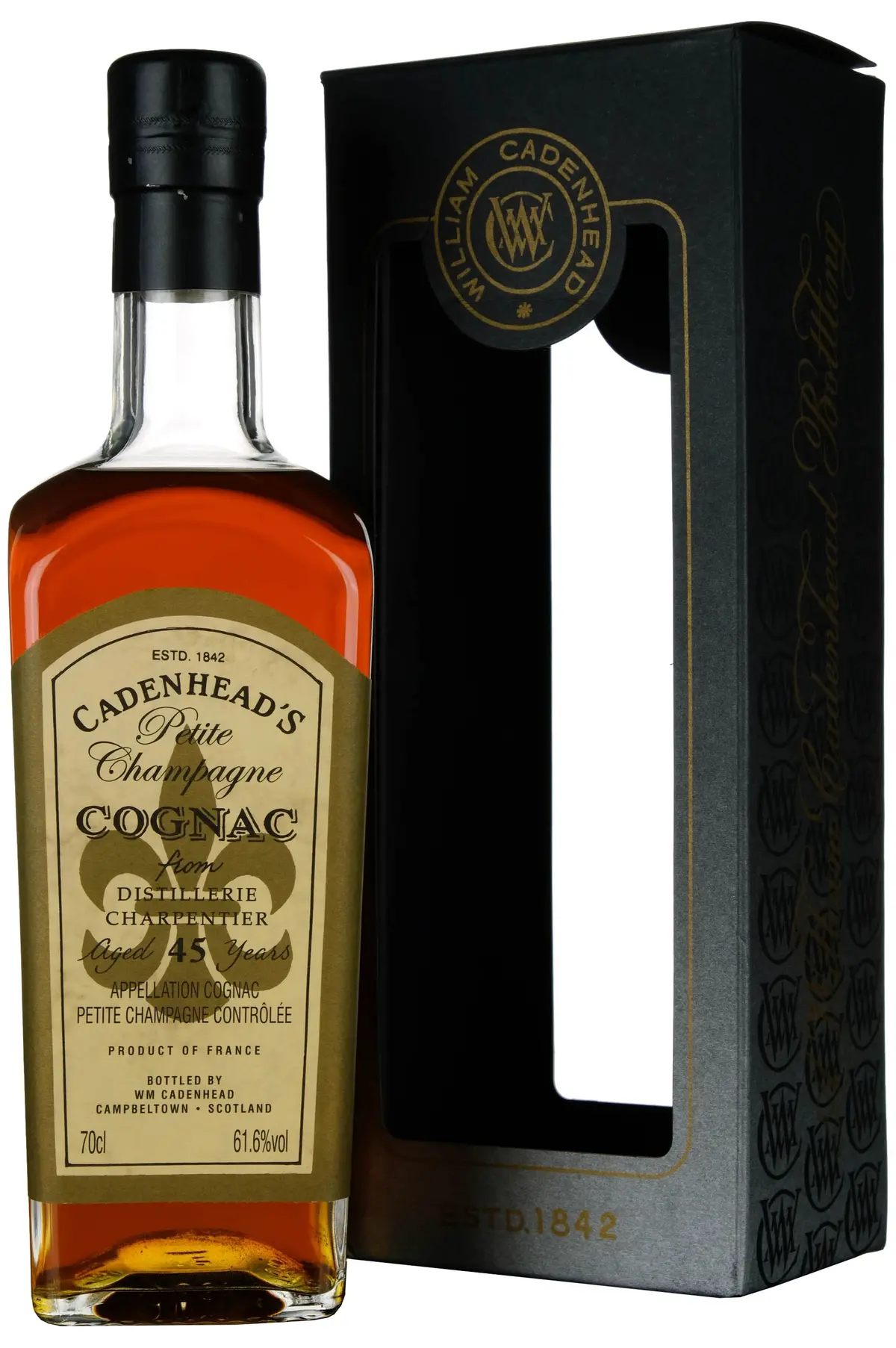Charpentier 45 Year Old Petite Champagne Cognac Cadenhead's Single Cask Bottled 2019 1