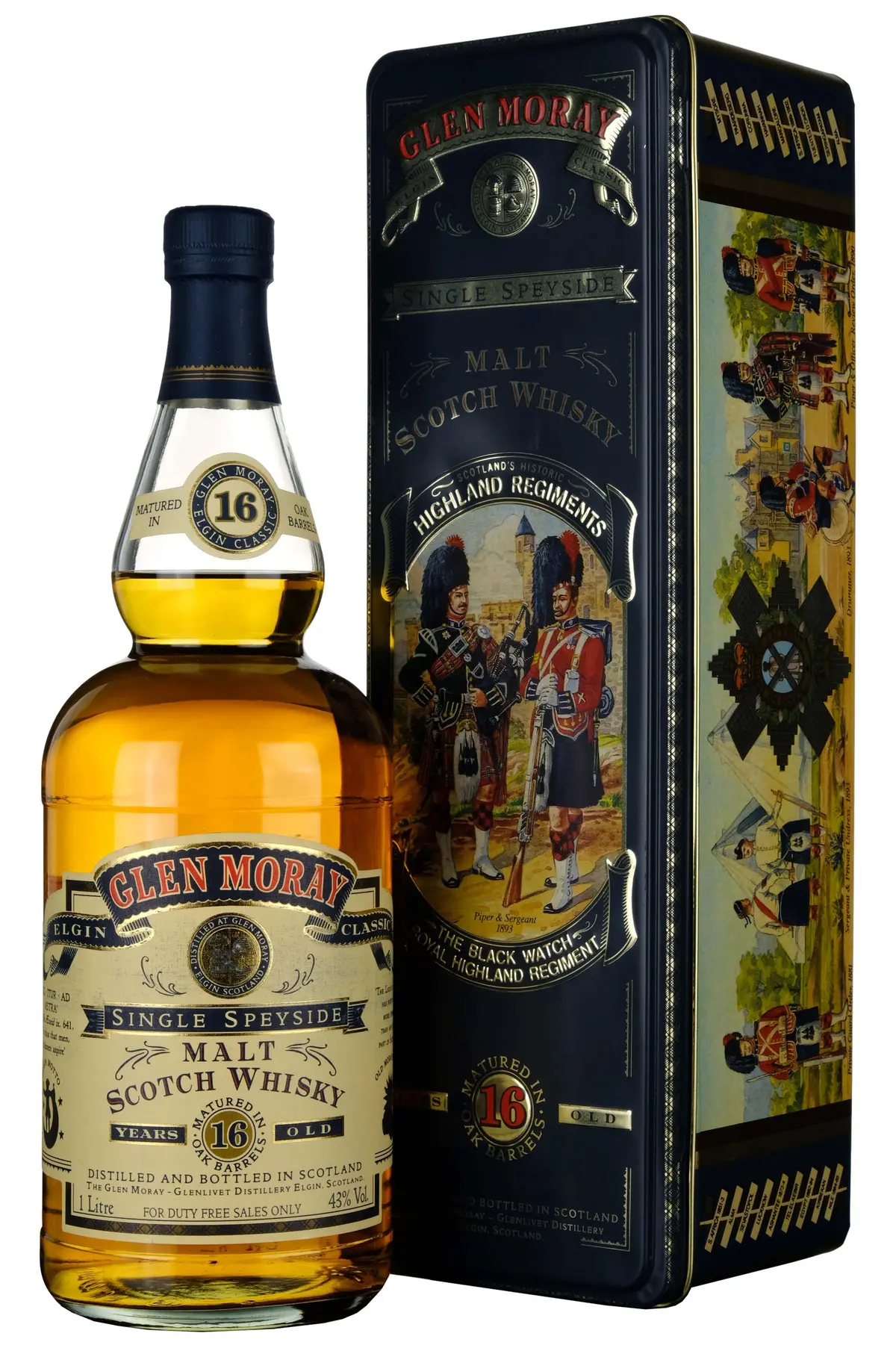 Glen Moray 16 Year Old Scotland's Historic Highland Regiments The Black Watch Royal Highland Regiment 1990S 1