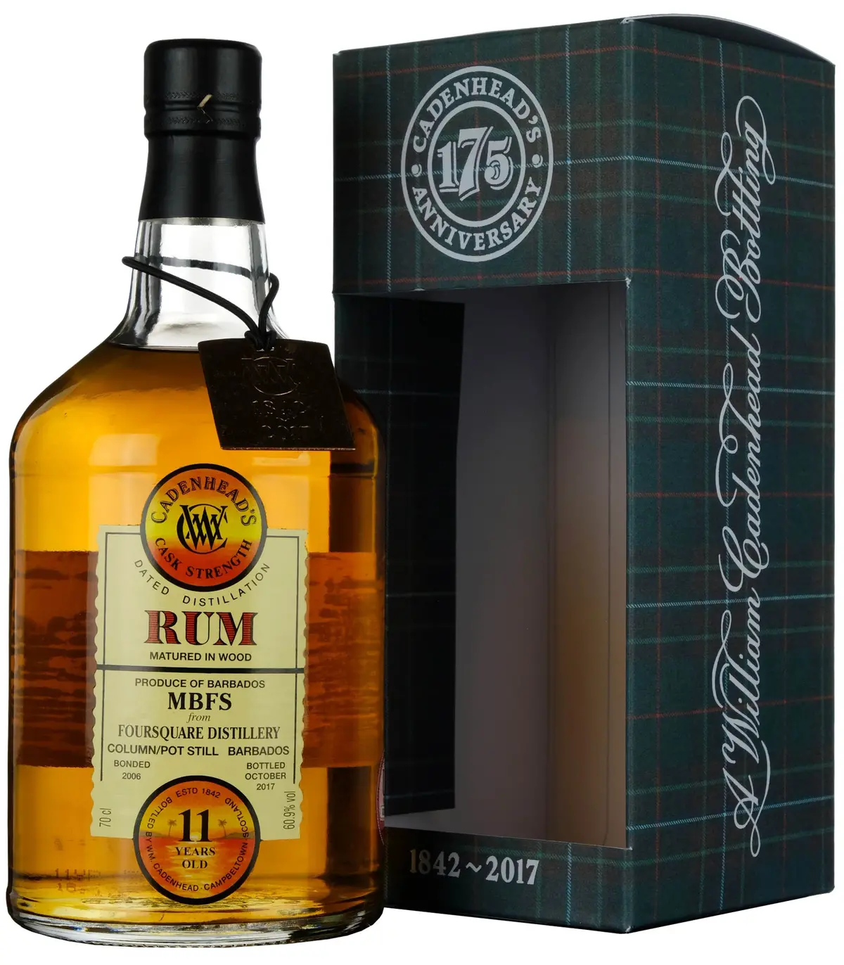 Mbfs Foursquare 2006-2017 | 11 Year Old Cadenhead's Single Cask Rum 175Th Anniversary 1