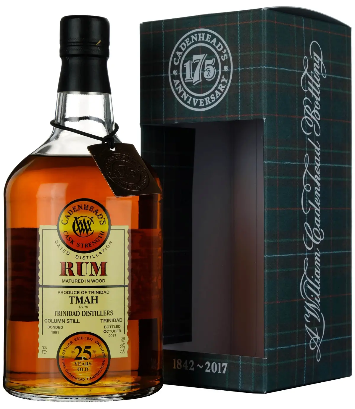 Tmah Trinidad 1991-2017 | 25 Year Old Cadenhead's Single Cask Rum 175Th Anniversary 1