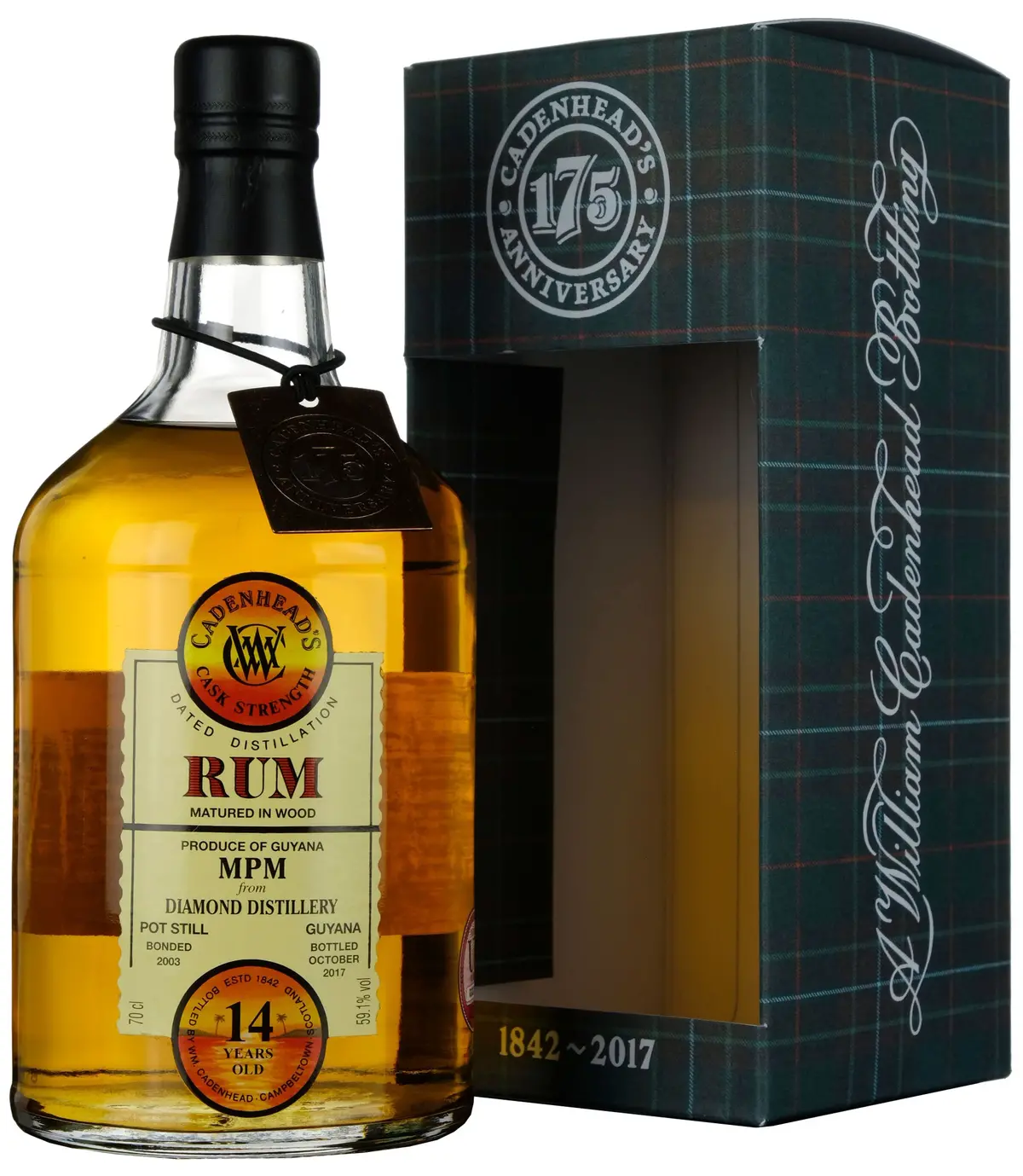 Mpm Diamond 2003-2017 | 12 Year Old Cadenhead's Single Cask Rum 175Th Anniversary 1
