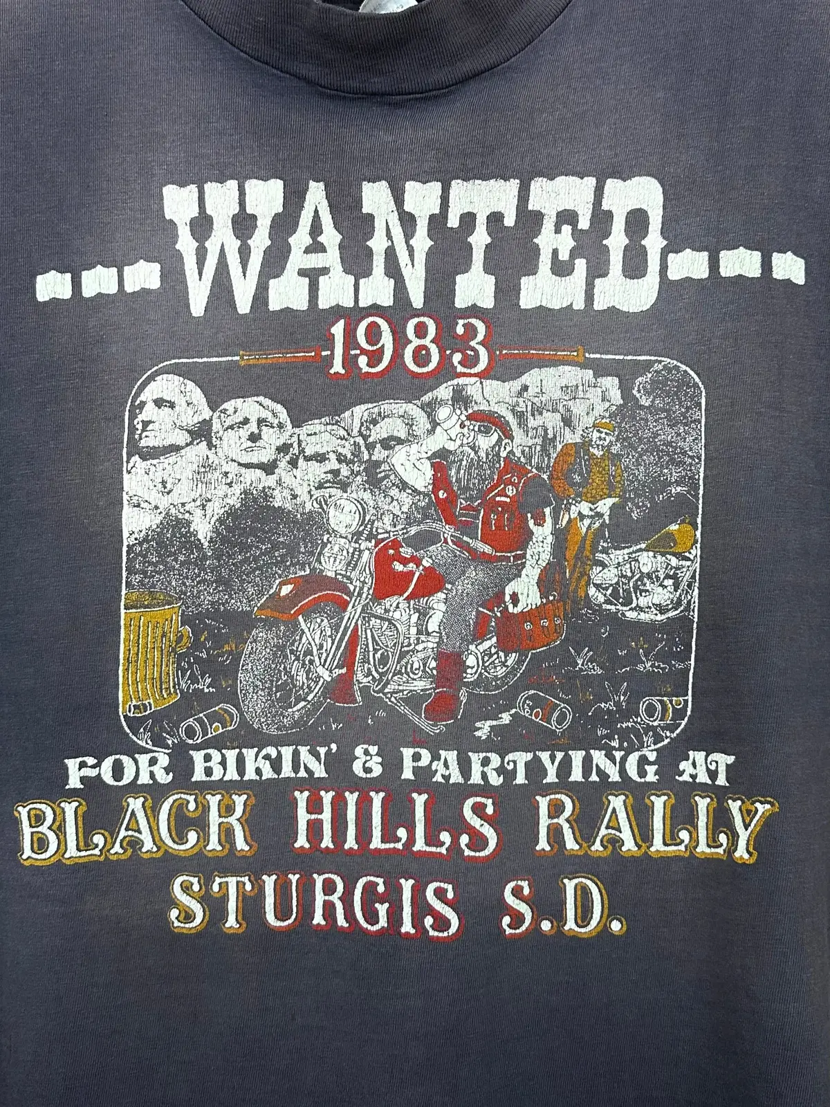 Vintage 80S 1980S 1983 Harley Davidson Motorcycles Sleeveless Cut Off T-Shirt Sturgis Black Hills Rapid City South Dakota Biker Faded Black Hanes Mens M Medium 1