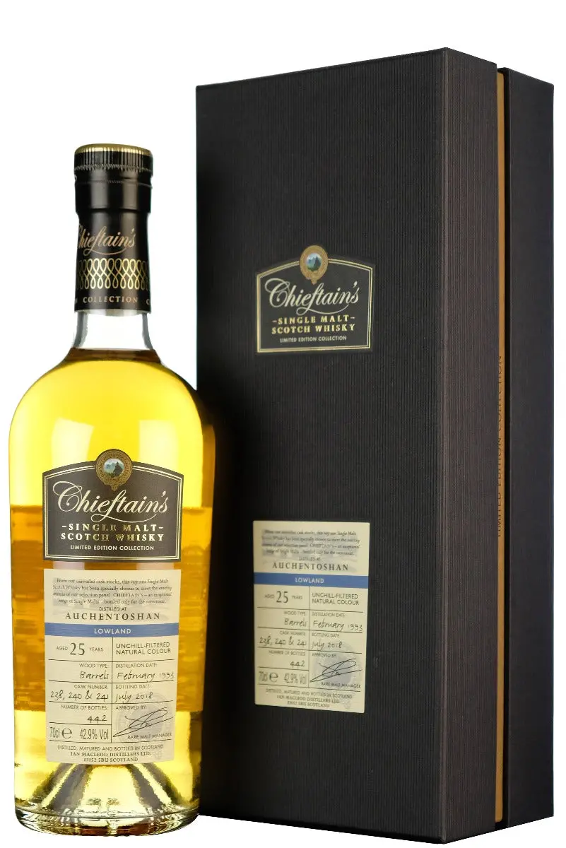 Auchentoshan 1993-2018 | 25 Year Old | Chieftain's| Casks 238, 240, 241 1