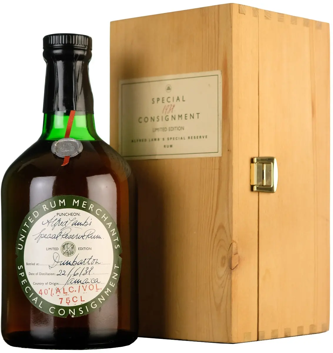 Alfred Lamb's 1939 Special Reserve Rum 1