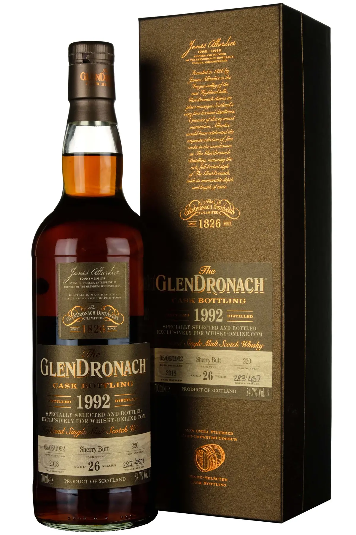 Glendronach 1992-2018 | 26 Year Old Single Cask 220 Whisky-Online Exclusive 1