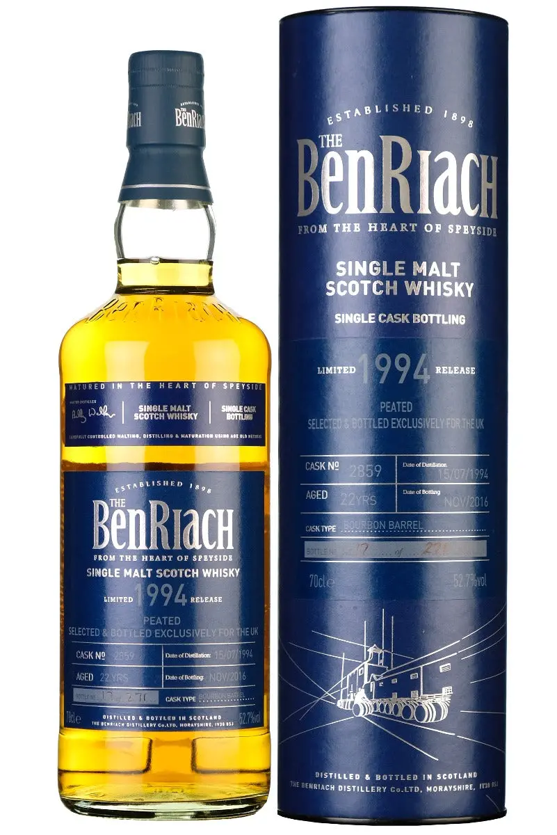 Benriach 1994-2016 | 22 Year Old | Peated | Single Cask 2859 Uk Exclusive 1