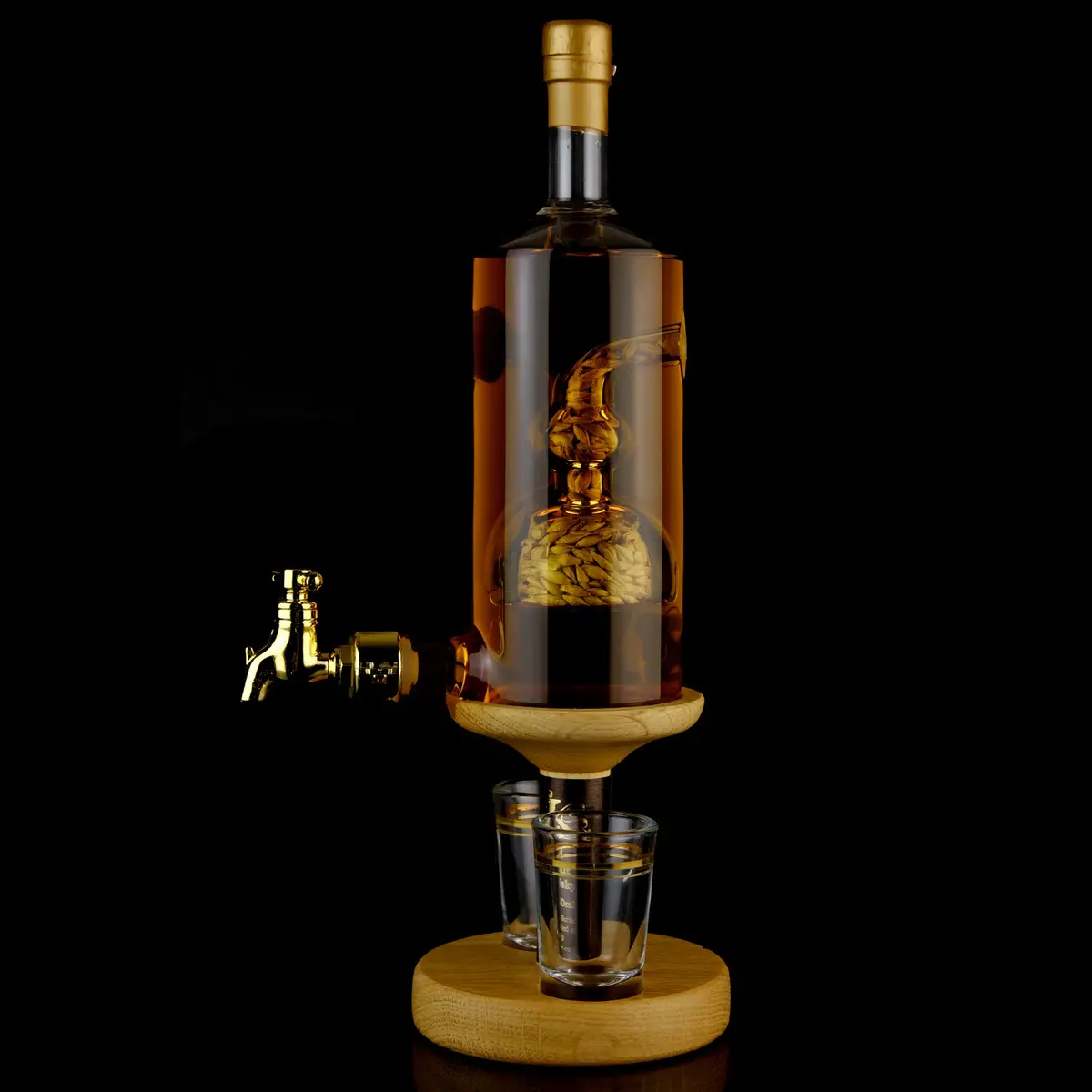 Barley Tap Whisky Decanter With Glasses 1
