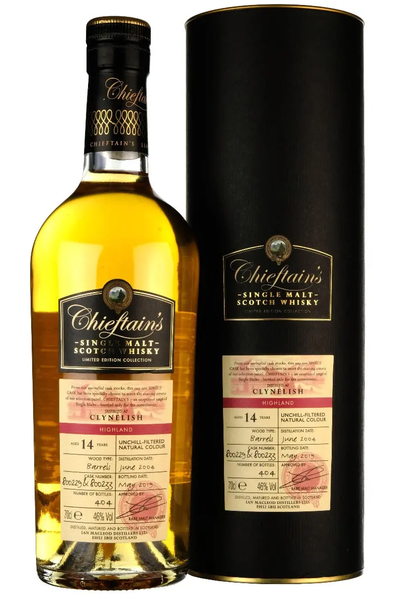 Clynelish 2004-2019 | 14 Year Old | Chieftain's | Casks 800229, 800233 1