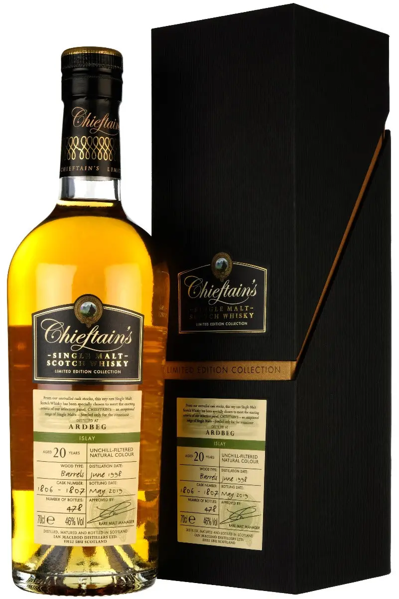 Ardbeg 1998-2019 | 20 Year Old | Chieftain's | Casks 1806 & 1807 1