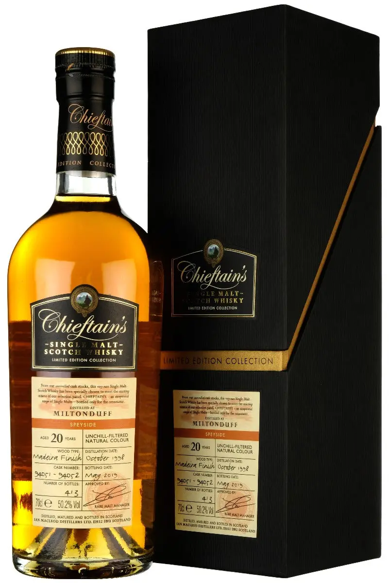 Miltonduff 1998-2019 | 20 Year Old | Chieftain's | Casks 94051, 94052 1