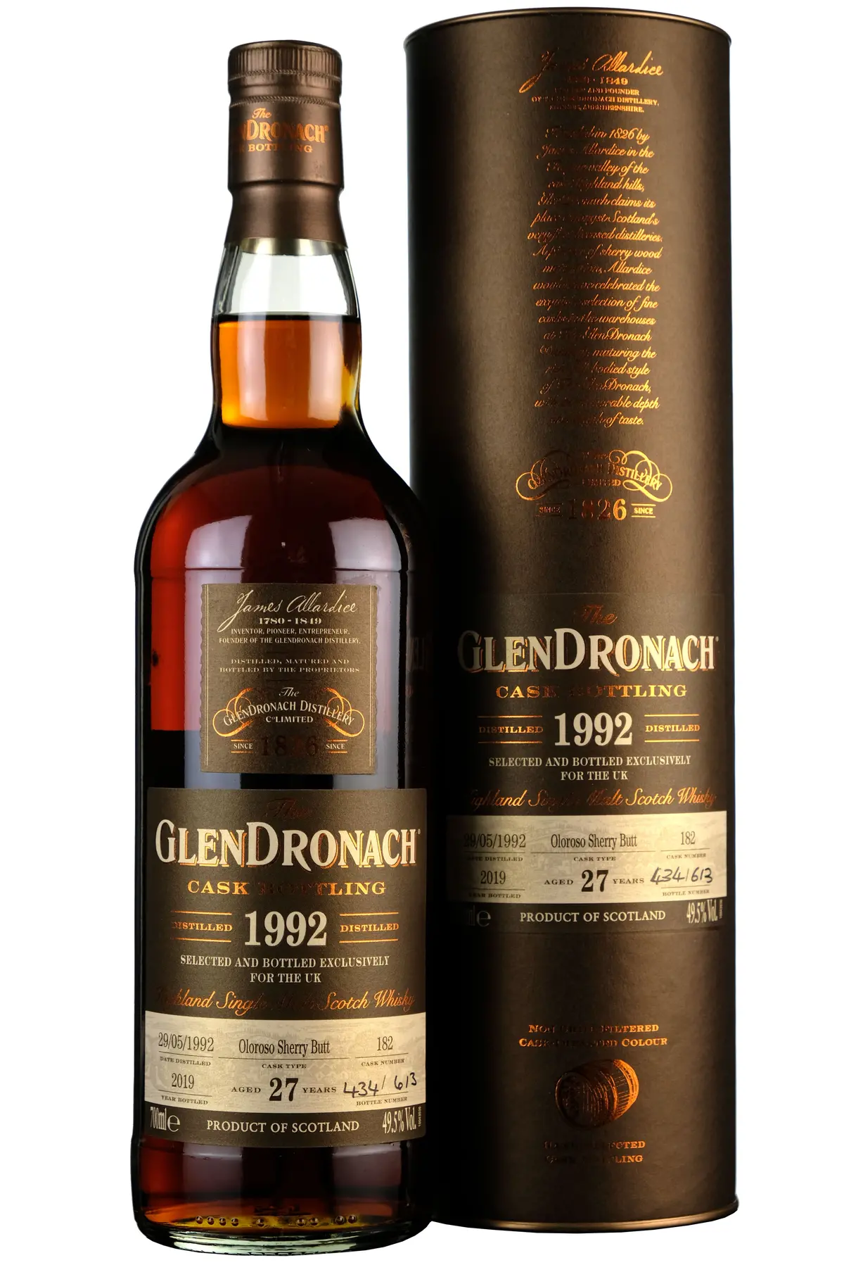 Glendronach 1992-2020 | 27 Year Old Uk Exclusive Single Cask 182 1