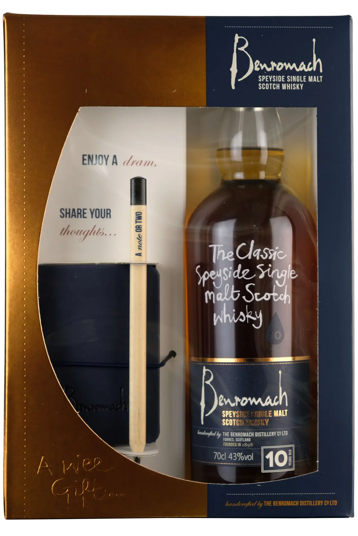 Benromach 10 Year Old Notebook Gift Set 1