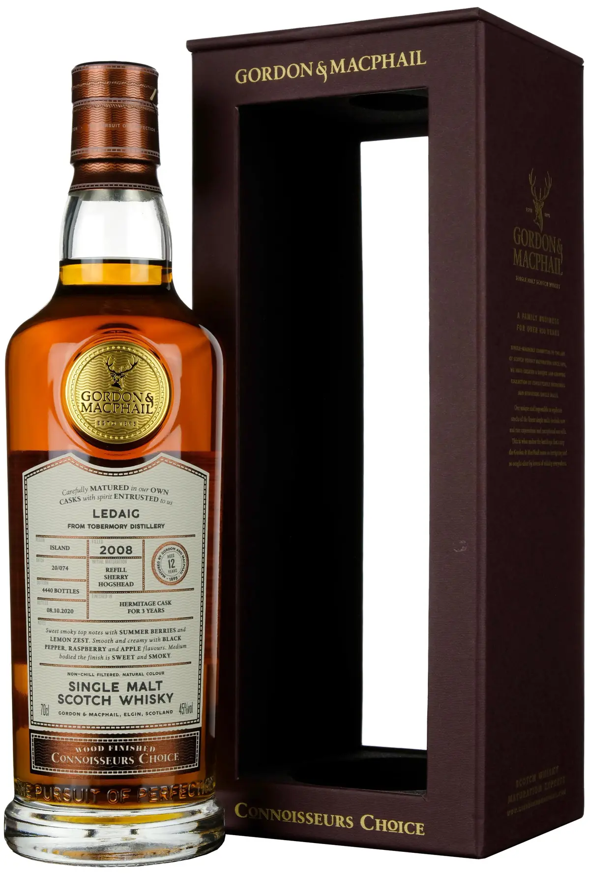 Ledaig 2008-2020 | 12 Year Old Connoisseurs Choice Hermitage Wood Finish 1