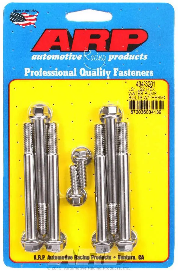 S/S W/P & Thermostat Hsg Bolt Kit - 6Pt. Ls1/Ls2 1
