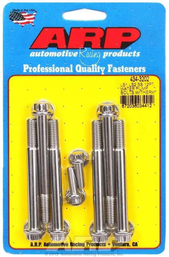 S/S W/P & Thermostat Hsg Bolt Kit - 12Pt. Ls1/Ls2 1