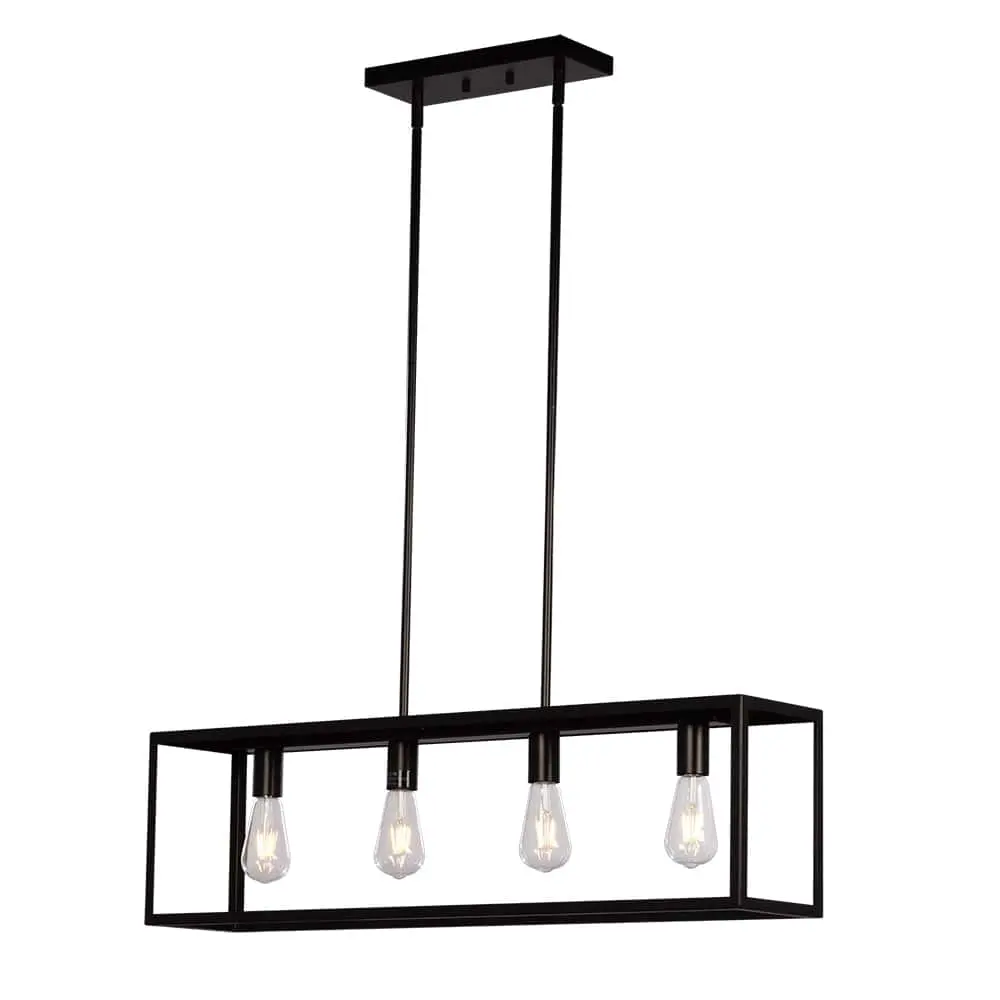 926755Bk 4L Linear Pendant Bk With 6",12" & 18" Ext. Rods And Swivel Specifications 1