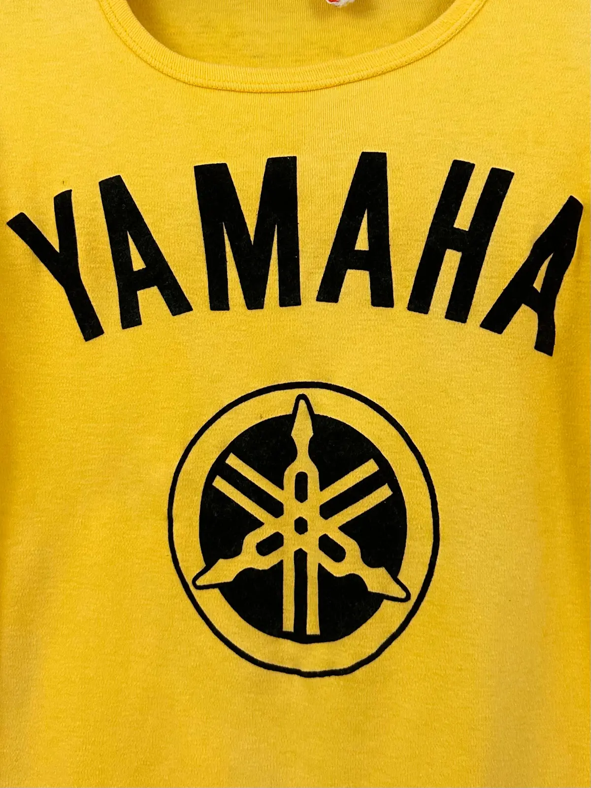Vintage 60S 70S 1960S 1970S Yamaha Motorcycles Japanese Dealer T-Shirt Wakiki Cycle Yellow Made In Japan Mens Extra Small Xs 15.25X 22 1