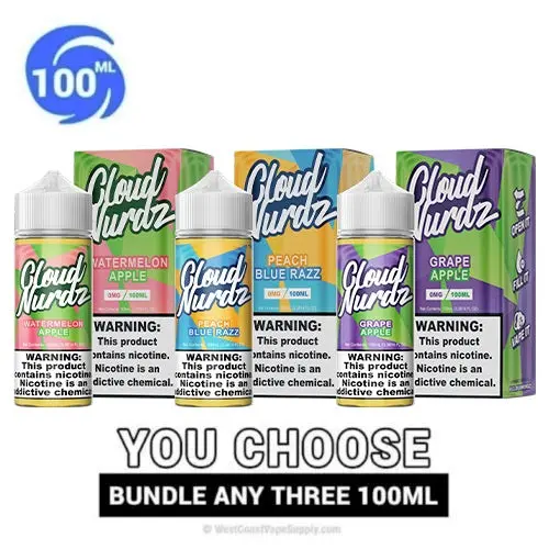 Cloud Nurdz 100Ml Pick 3 Bundle (300Ml) 1